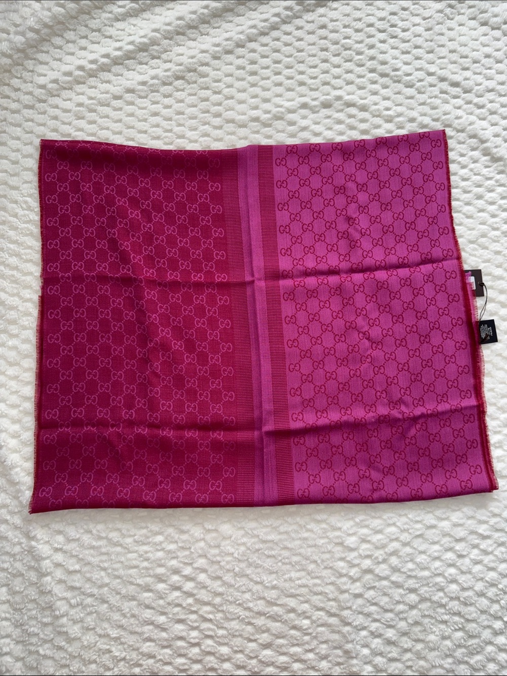 Gucci Wool and Silk Scarf-807337-Authentic-NWT